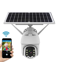 solar security camera outdoor wireless ptz wifi home spotlight camera system rechargeable battery powered 1080 hd color night