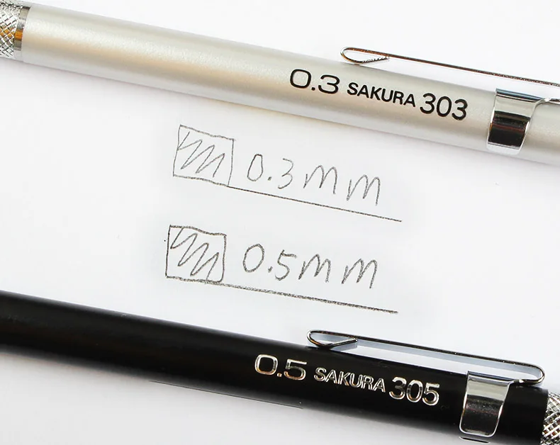 1 шт. Sakura XS-30 механический чертежный карандаш с ластиком сверху многоразового использования 0,3 мм 0,5 мм свинцовые выдвижные эскизные карандаши