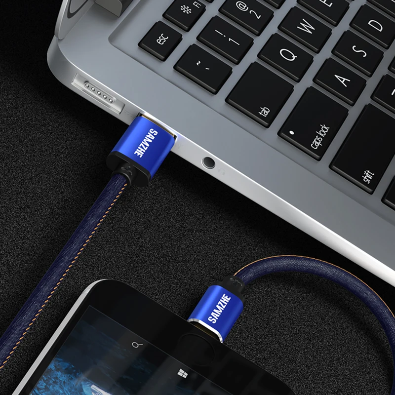 SAMZHE USB 2.0 Type C Cable Jeans Fabric 5V 3A Fast Charge Denim Braided Phone for Xiaomi Huawei Letv Samsung | Мобильные телефоны