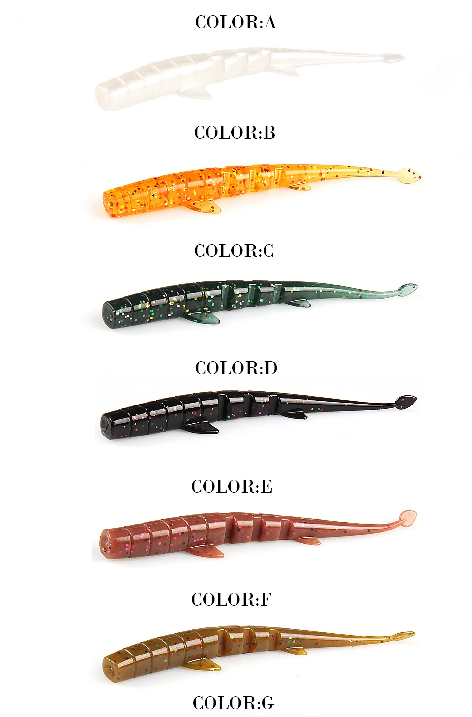 BEARKING UNAGI Slug Soft Lures 64mm 88mm Fishing Artificial Lures Silicone Bass Pike Minnow Swimbait Jigging Plastic Baits Worm