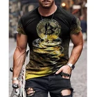 Мужская футболка с 3D-принтом биткоинов, футболка с коротким рукавом в стиле тираннозавра, лето 2021