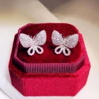 CAOSHI Изящные серьги с бабочкой женские свадебные аксессуары с блестящими кристаллами Модные женские ювелирные изделия в подарок