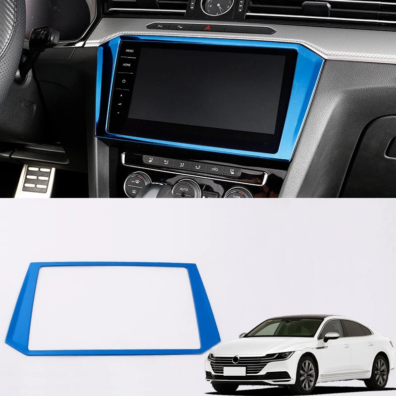 For VW Volkswagen Passat B8 / Arteon Wagon 2017-2020 Stainless 9.25“ GPS Screen Navigation Frame Trim Sticker Car styling | Автомобили и