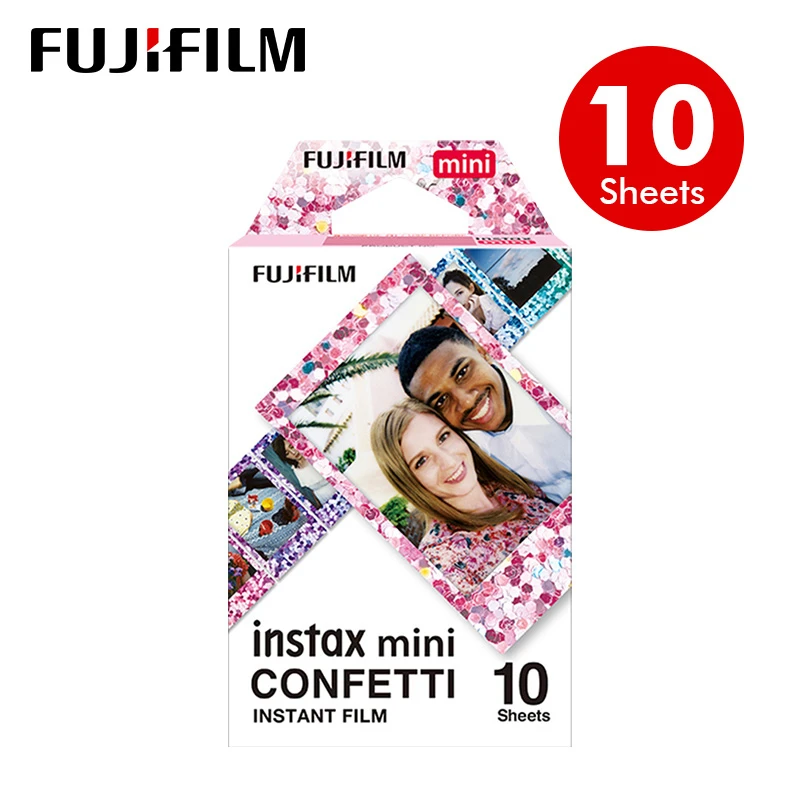 10 Sheets Подлинная Fujifilm Instax Mini 8 пленка конфетти Fuji мгновенная фотобумага 10-50 листов For70 7s 50 s 90 25Share SP-1 LOMO camera - Цвет: 10 Sheets