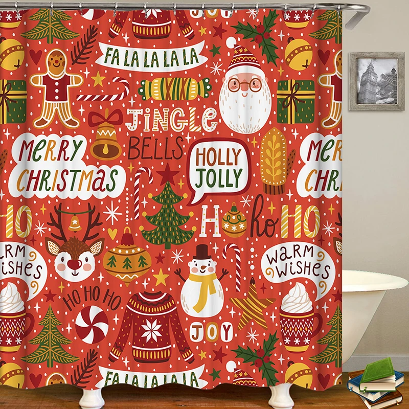 

waterproof christmas curtain for bathroom decor shower curtain drop shipping bathroom curtain