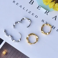 minimalism exquisite silvergold color mobius round o rings earring for women wedding gift ear buckle jewelry accessories