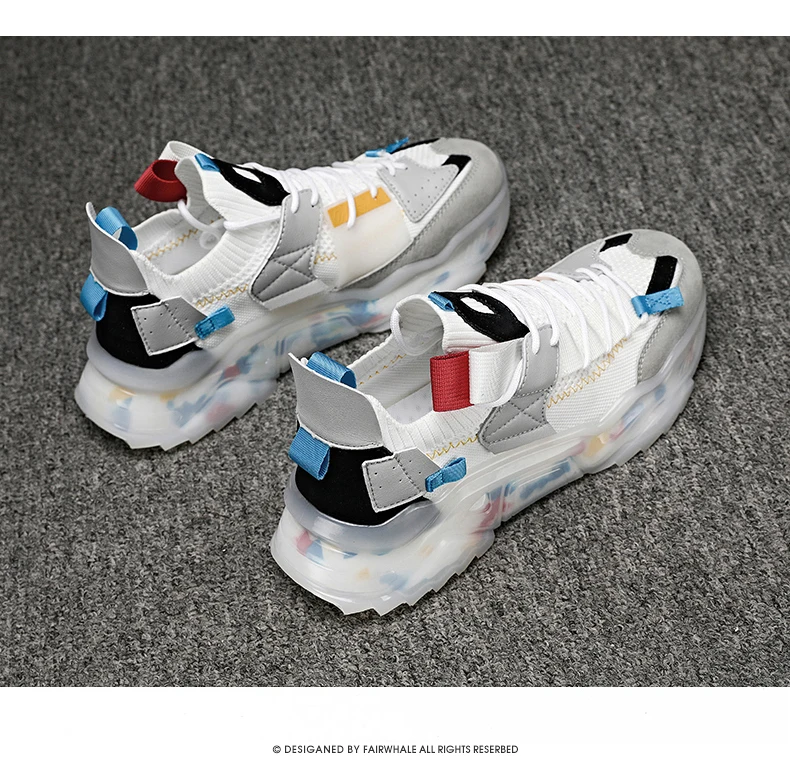 

2020 Height Increasing Hard-wearing Fashion Men Chunky Sneakers Autumn Breathable Adult Man Casual Shoes