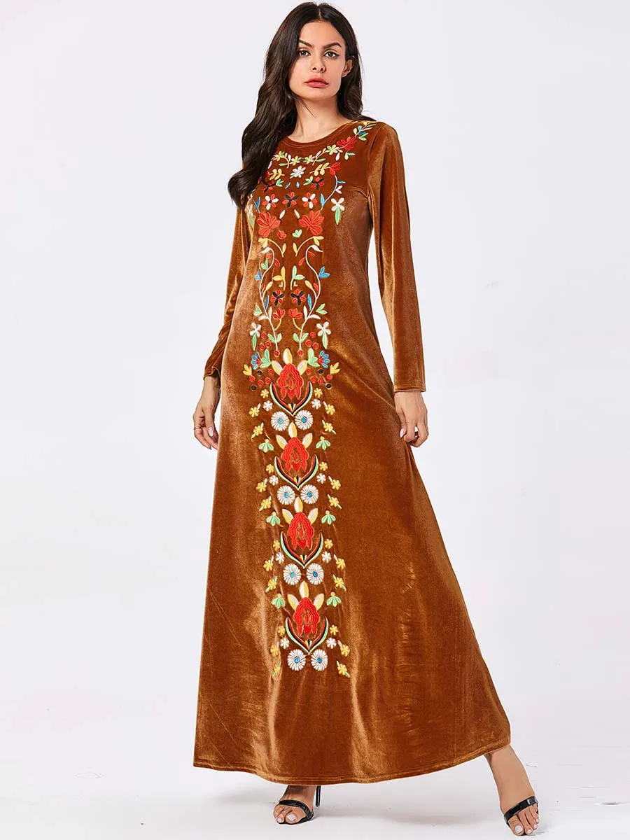 Марокканский кафтан модное платье большого размера для осени и зимы абайя