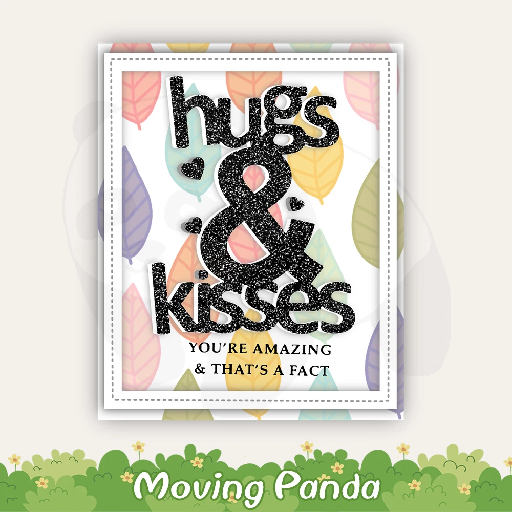 Обнимающие буквы металлические Вырубные штампы шаблон для рукоделия рельефное