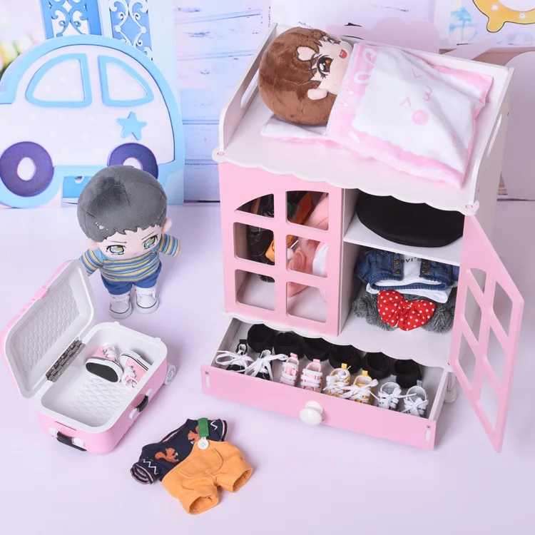 [MYKPOP]KPOP Dolls Wardrobe and Cabinet for 20cm Clothes Container KPOP Fans Collection SC20052414 | Игрушки и хобби