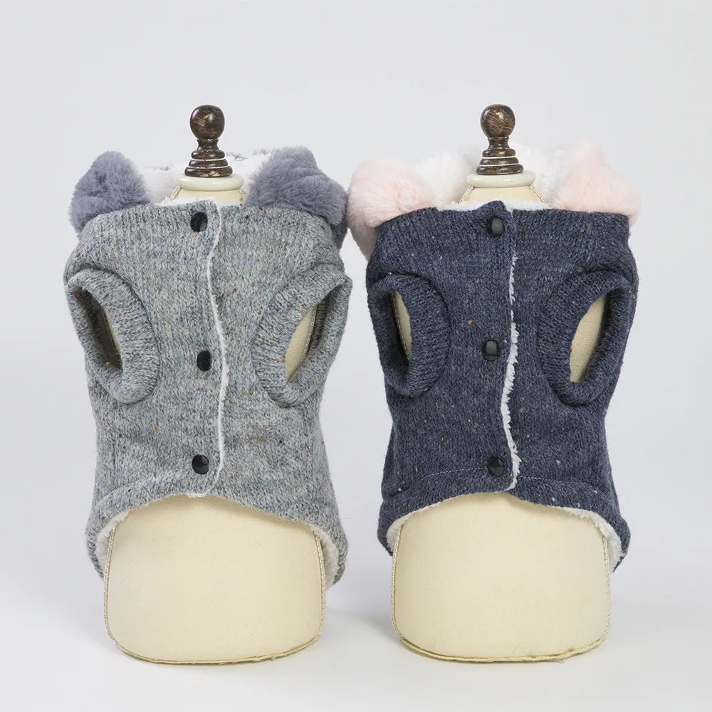 Теплый Собака жилетка одежда для домашних животных осень зима собаки кошки