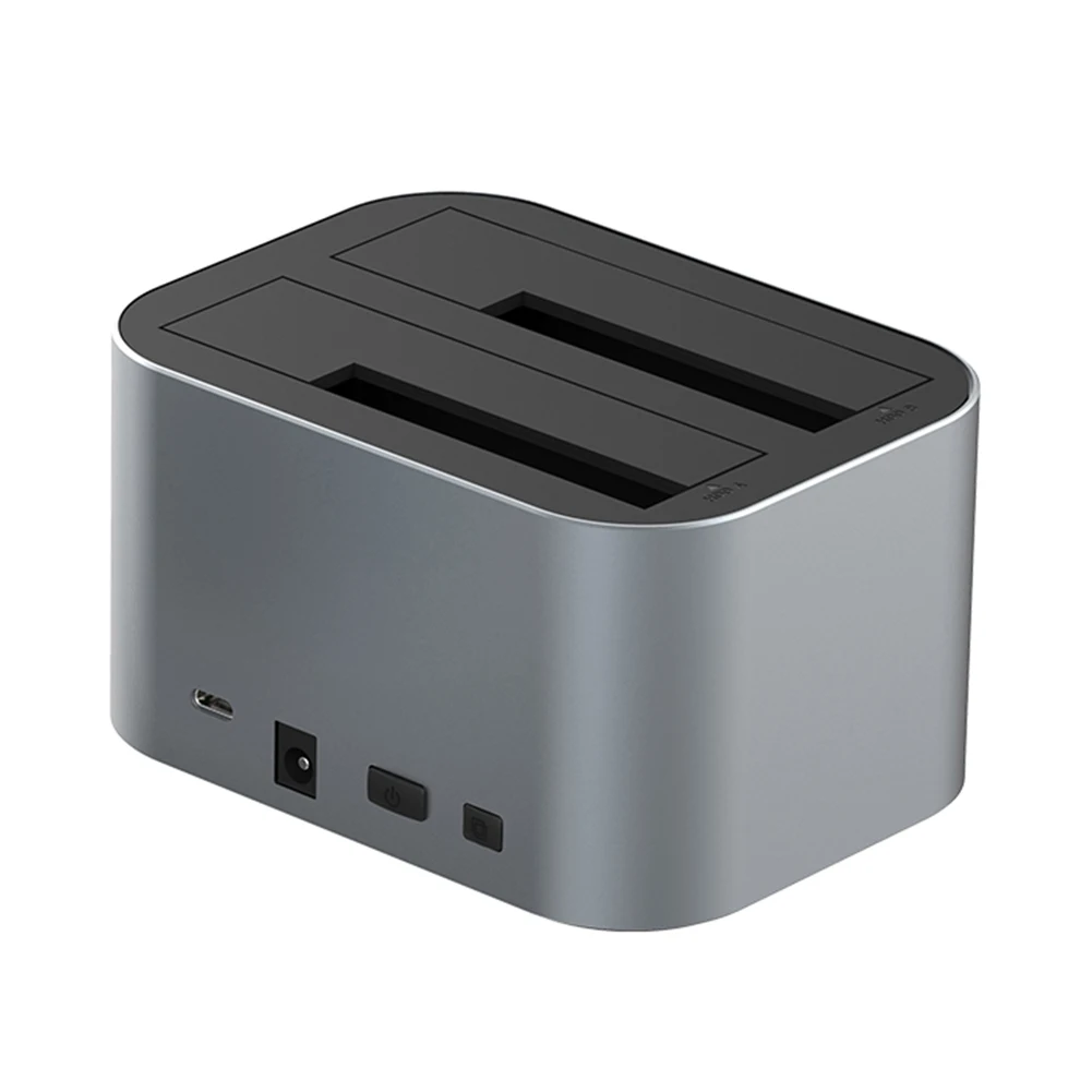 dual bay external hard drive docking station 3 52 5 inch sata to usb 3 0 hdd ssd enclosure box disk case support 14tb free global shipping