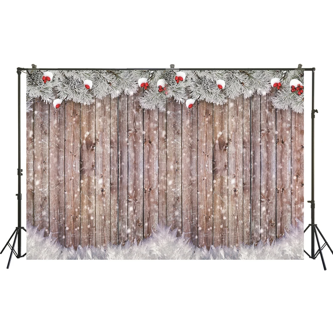 

HUAYI Photography Backdrops Christmas Photobooth Backdrop Holiday Family Party Photo Background Christmas Snowy Photodrops W-697
