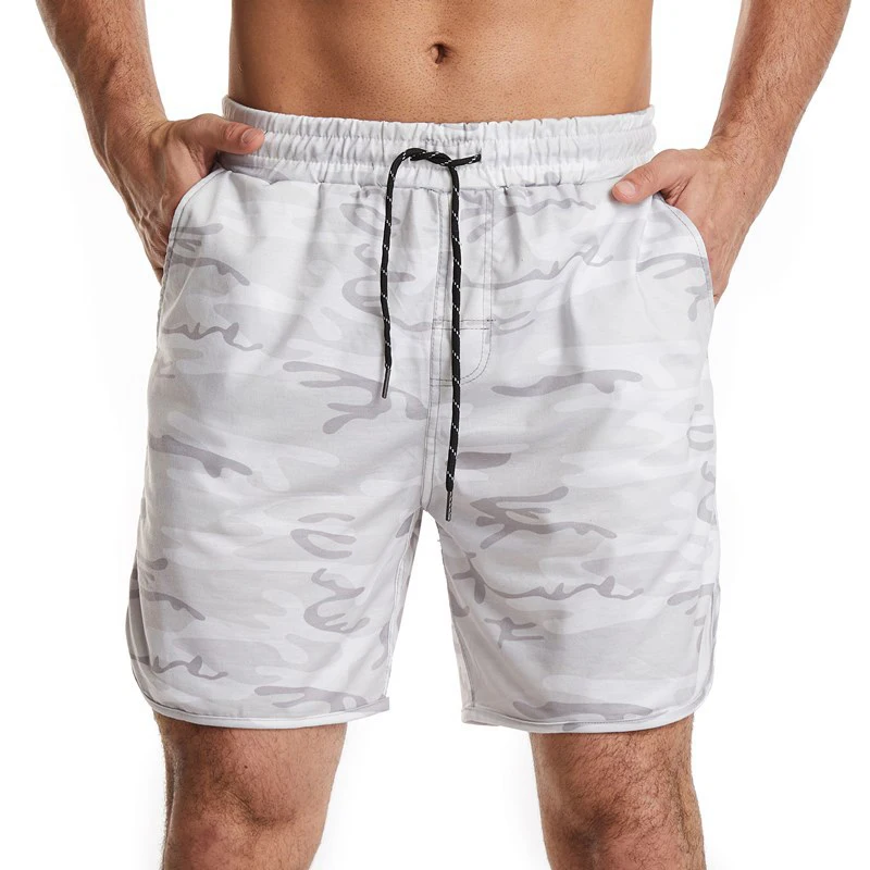 

Wholesale Summer Men's Camouflage Shorts Pocket Casual Half Pants Mid Waist Solid Man Drawstring Loose White Shorts Bib Overalls