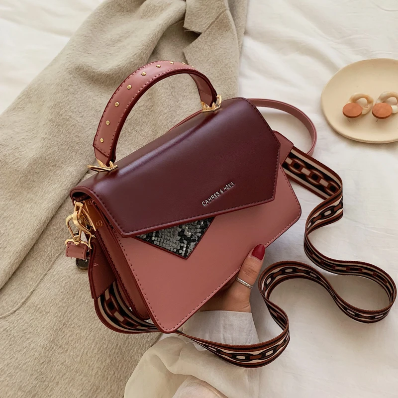 Сумка и кошелек контрастных цветов для женщин сумка мессенджер на плечо с