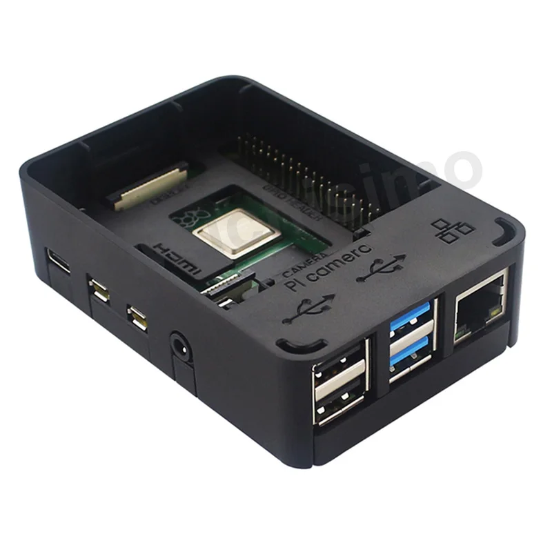 Raspberry PI 4 Модель B 1 ГБ/2 ГБ/4 Гб ABS чехол с охлаждающим вентилятором Пластиковый