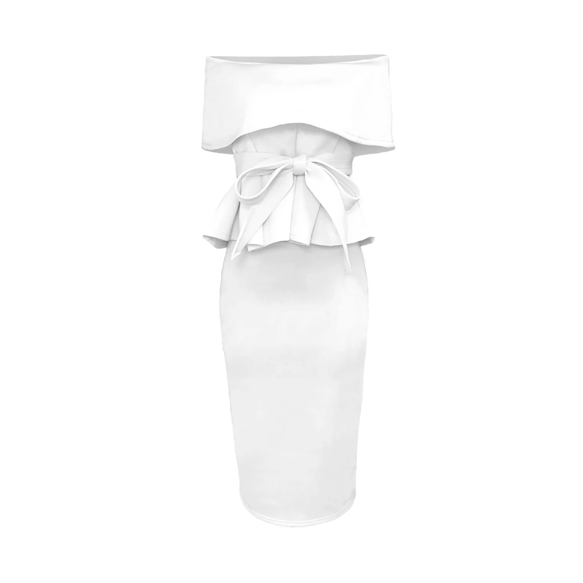 

Summer fashion solid color sexy dress casual off shoulder short sleeve women's shirt mid long skirt