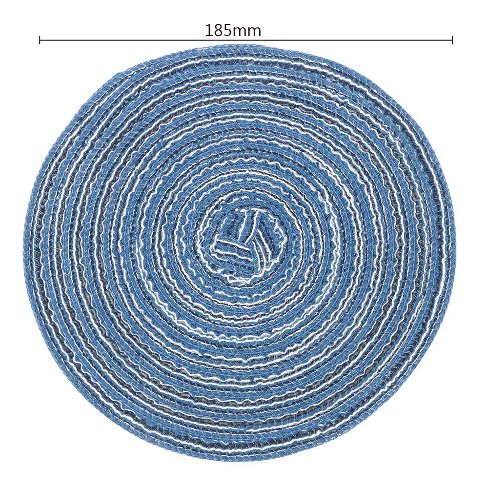 

Table Ramie Insulation Pad Round Placemats Tableware 18cm Home Decoration Linen Non Slip Table Mat Gadgets Kitchen Accessories