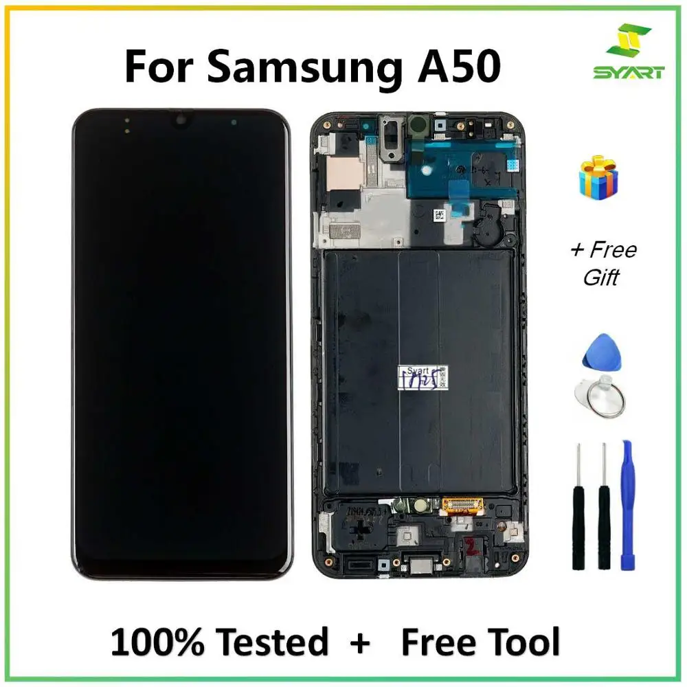 Для samsung galaxy A50 A505F/DS A505F A505FD A505A ЖК-дисплей сенсорный экран дигитайзер в сборе для samsung A 50 lcd