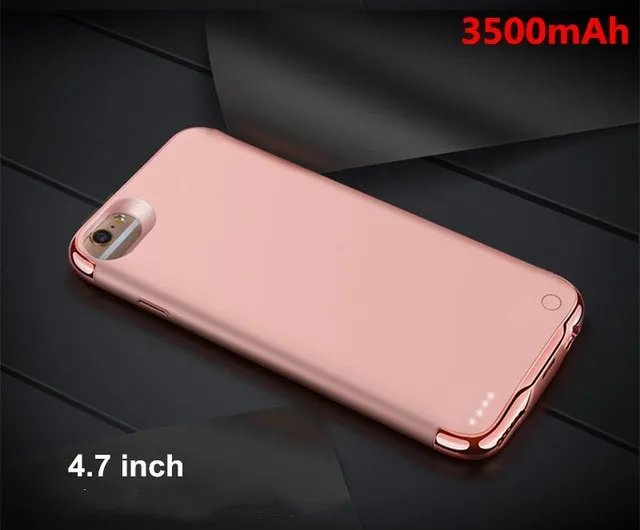Pink For 7 8 KQJYS, ультра тонкий внешний аккумулятор, зарядное устройство, чехол s для iPhone 6, 6 S, 7, 8, задняя крышка с зажимом, чехол для аккумулятора, зарядное устройство, чехол - Цвет: Pink For 7 8