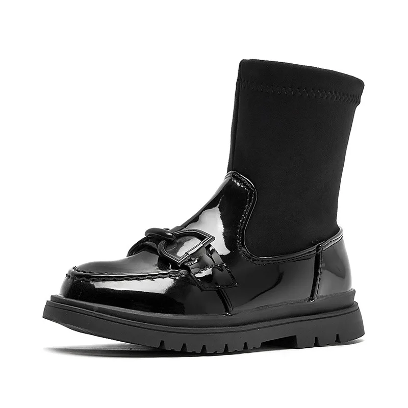 Новинка Зима 2020 Ботинки Martin в британском стиле с бархатной подкладкой кожаная