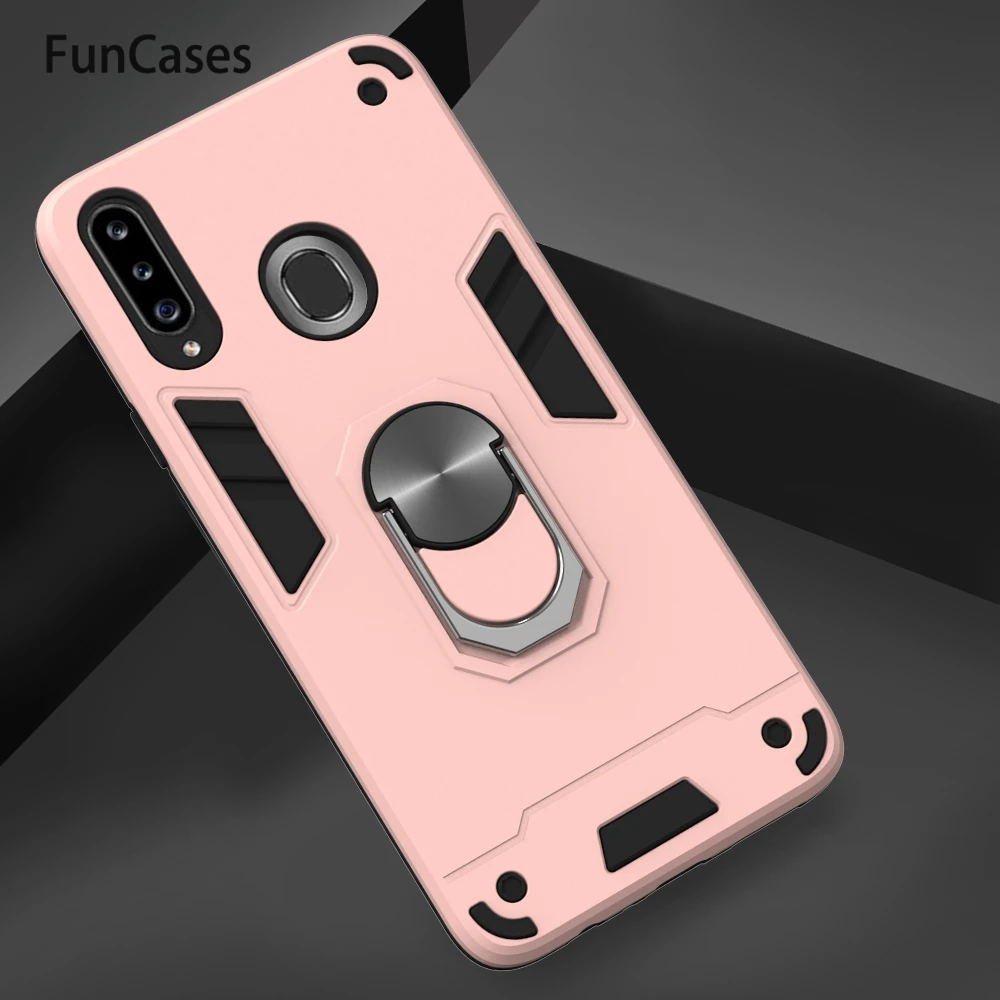 Бронированные Чехлы для Samsung A20 с автомобильным держателем Противоударная броня