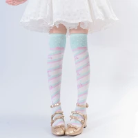 little candy lolita socks women over the knee socks lolita japanese harajuku candy striped stockings
