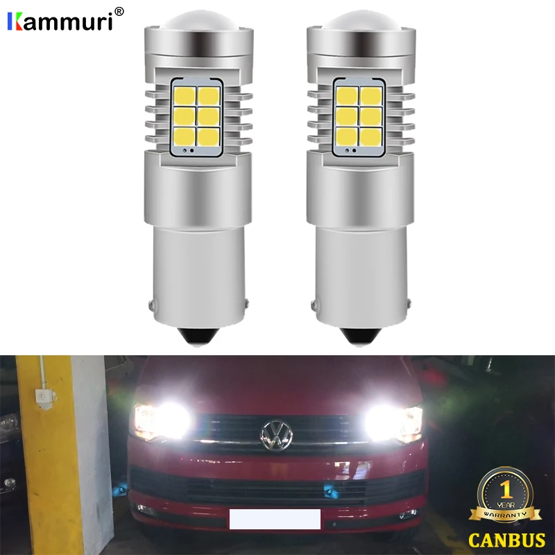 6000 К белый BA15S светодио дный Canbus Нет Ошибка 1156 P21W лампы для Volkswagen VW фольксваген т5 T5
