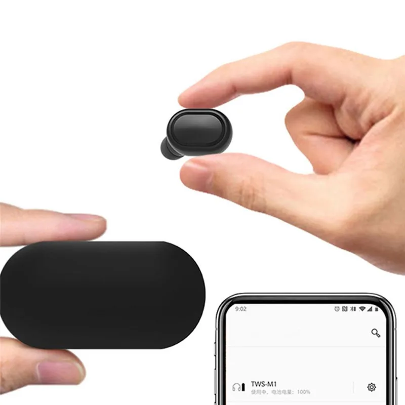 TWS M1 Беспроводные Bluetooth 5 0 наушники с микрофоном 3500 мАч зарядная коробка HIFI Стерео