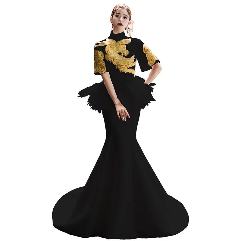 Костюм китайского народного танца для женщин одежда сценического Национальный