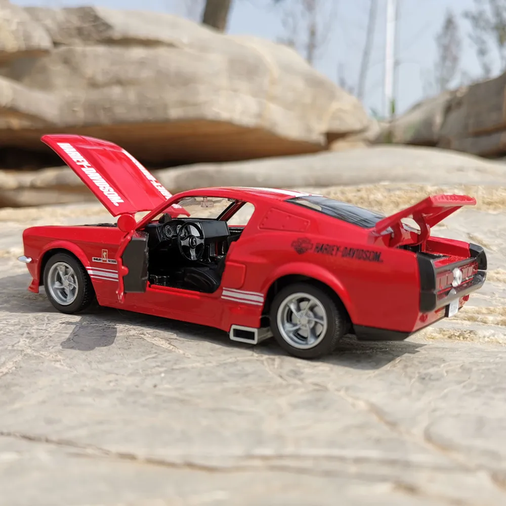 Изысканный 1:32 Mustang классический GT спортивный автомобиль модель из сплава