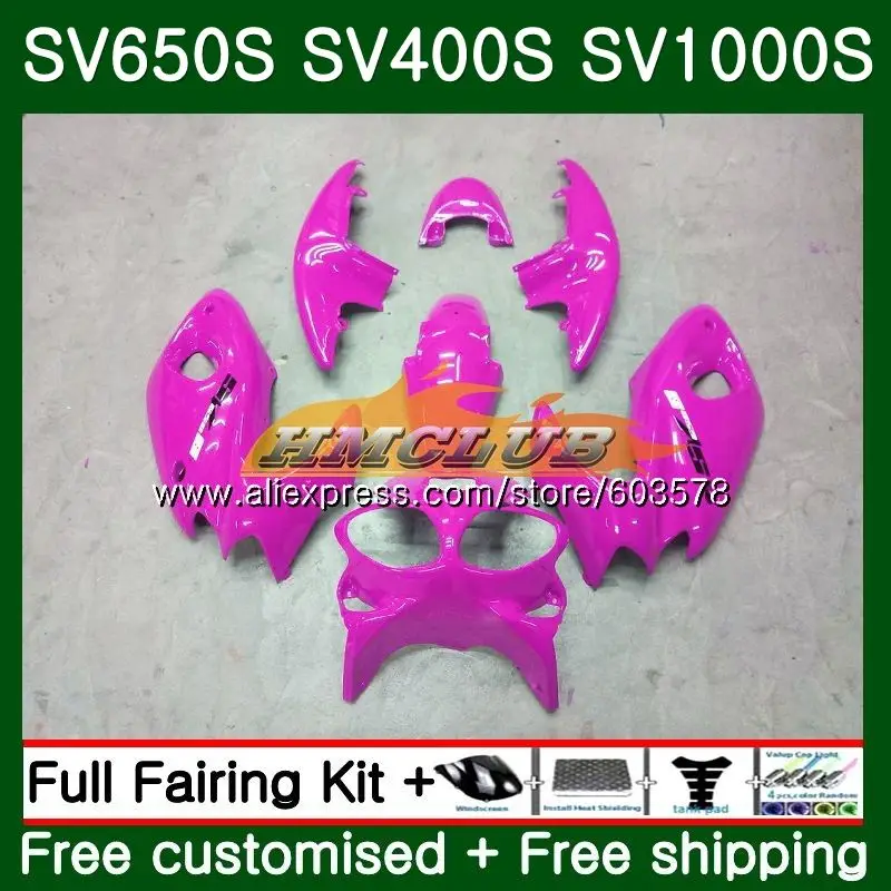 Обтекатель SV400S для SUZUKI SV650S SV1000S 98 99 00 01 02 23CL.16 розовый SV 650 400 S SV650 SV400 1998 2000 2001