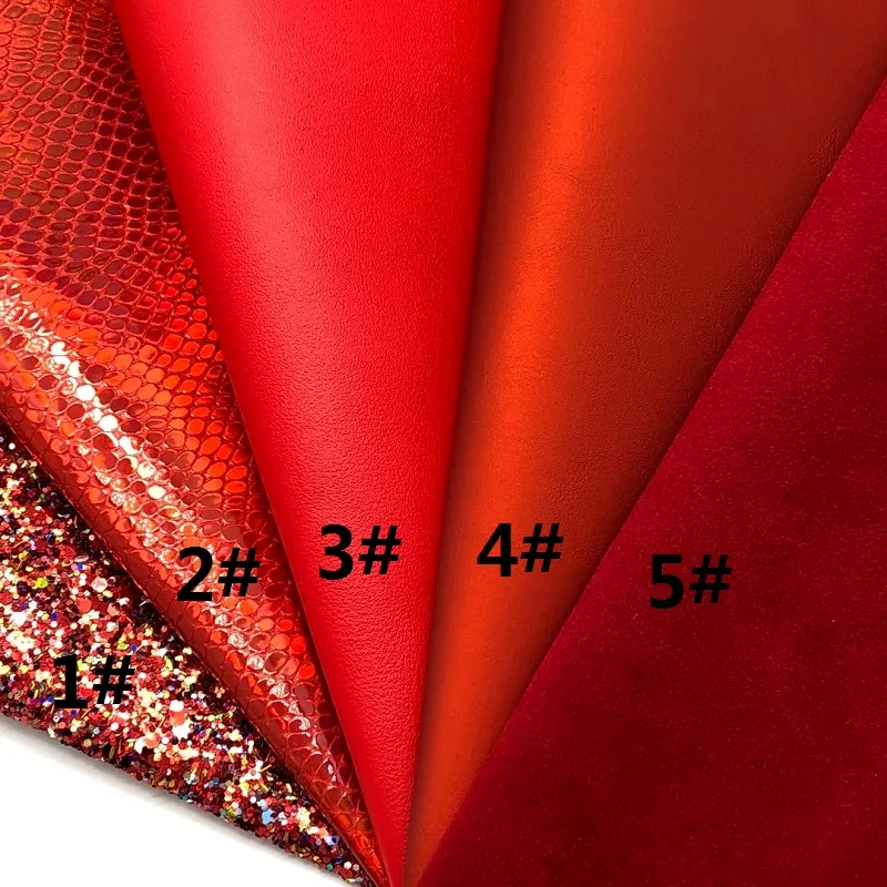 1 шт. А4 Размер 21х29см Алиса блеск Cuero Sintetico красная кожа для DIY F67|Синтетическая кожа|