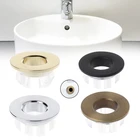 1 шт. твердая латунная крышка для раковины с круглым отверстием Крышка для раковины ванной комнаты кран для раковины отверстие для круглого перелива Крышка для замены