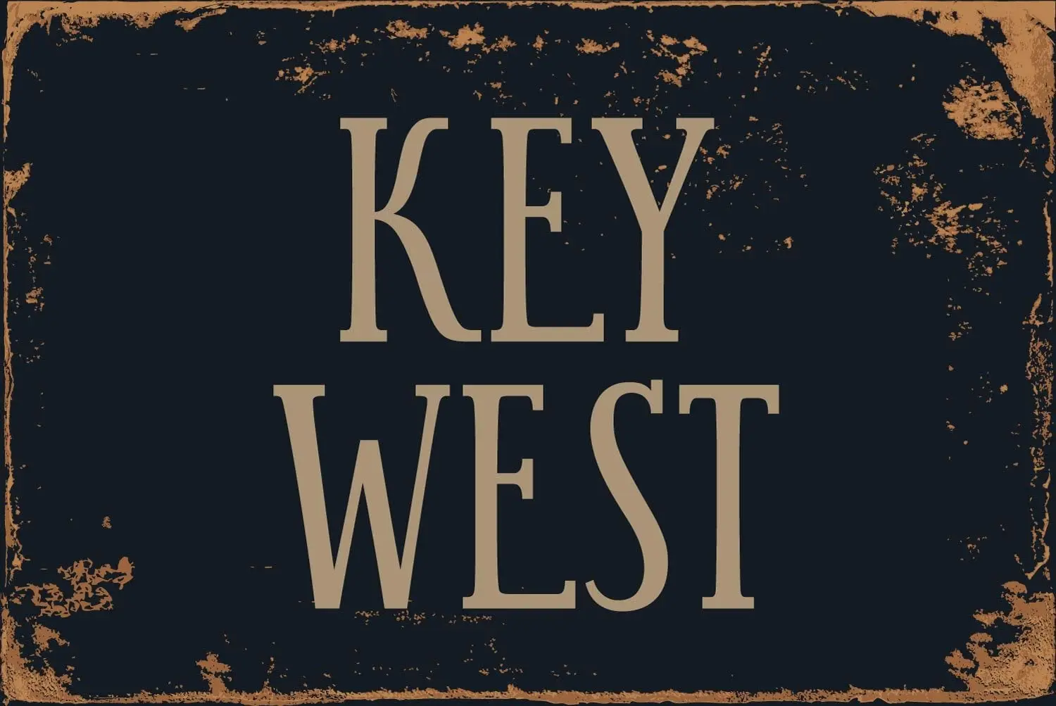 

Винтажный Алюминиевый металлический знак в стиле ретро от StickerPirate Key West 8x12 VS488