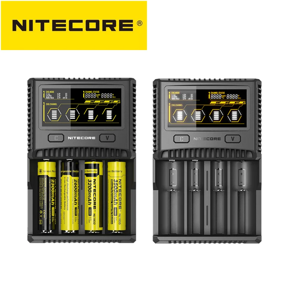 Зарядное устройство Nitecore SC4 умная быстрая зарядка с 4 слотами общий выход 6A
