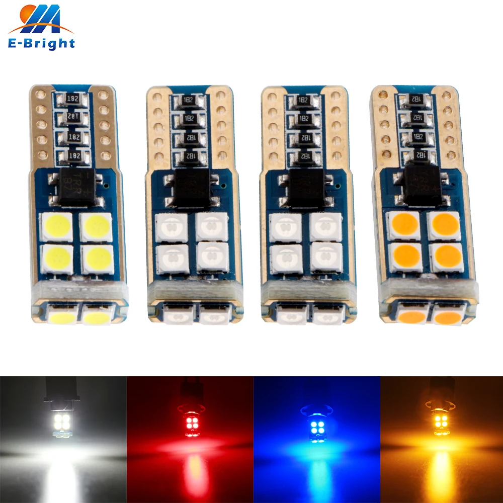 4X W5W T10 Canbus 3030 10 SMD 12 В Светодиодная лампа без ошибок поворот парковочный сигнал