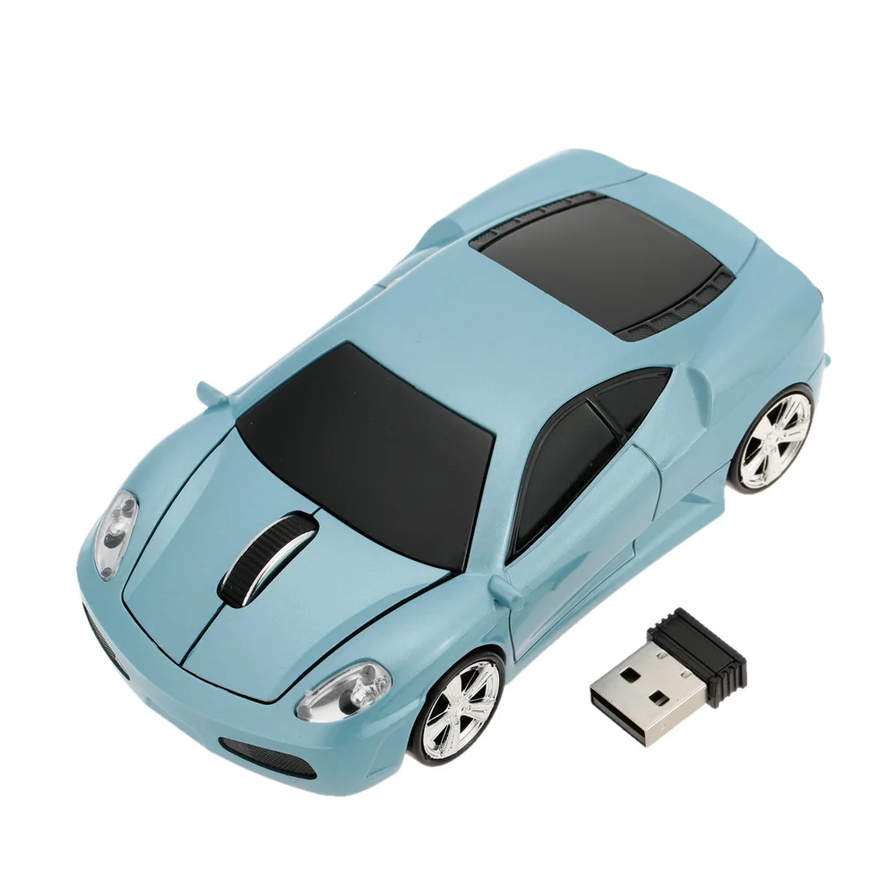 Беспроводная оптическая USB-мышь в форме гоночного автомобиля 2 4 ГГц 3 кнопки 1000 DPI |