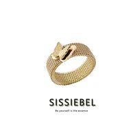 2021 classic butterfly gold stainless steel rings for woman girls colorfast accessory korean fashion jewelry student%e2%80%99s rings