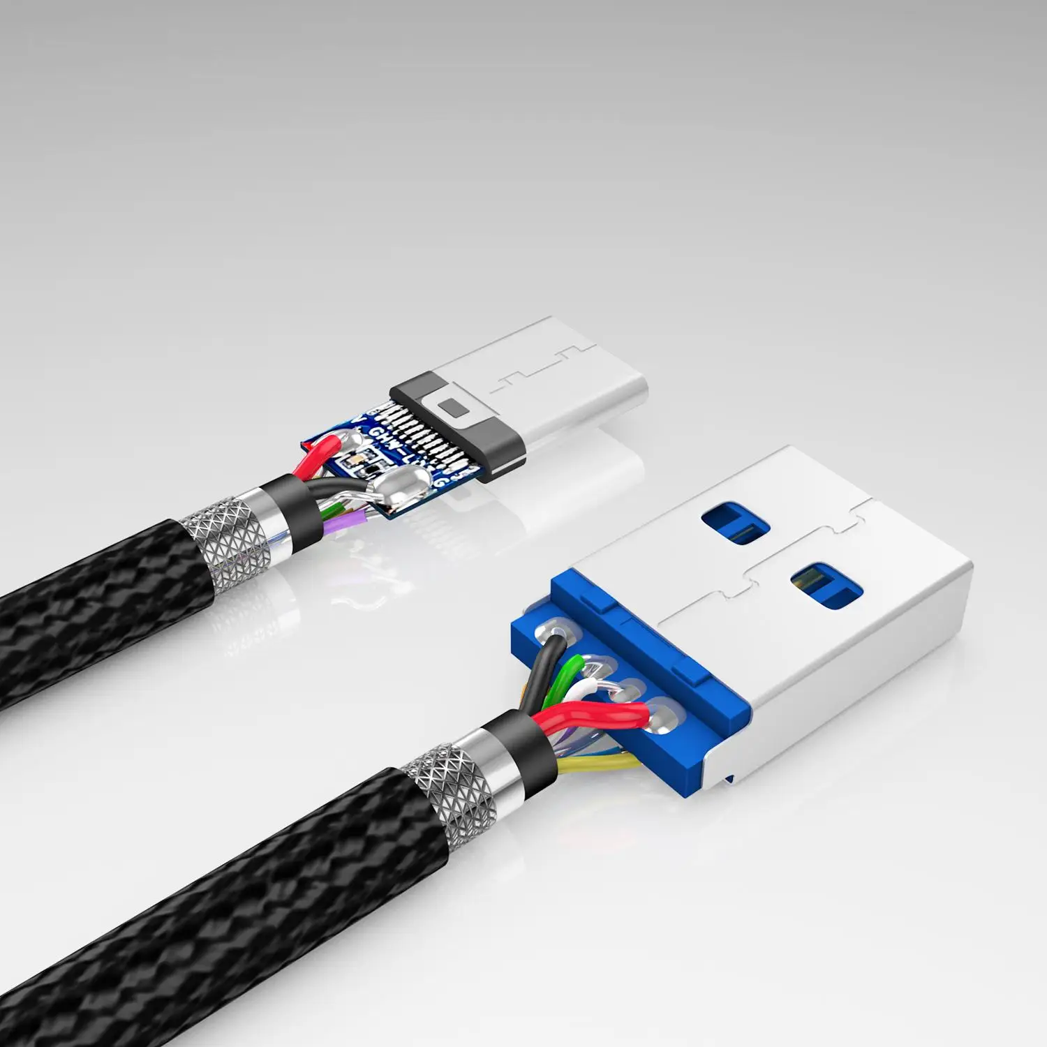 6 мм Длинный usb type-C разъем линия нейлоновый Плетеный USB-C кабель для Lg V30 V20 G7 G6 G5 UMI Plus E Max Z UMIDIGI S2 кристалл