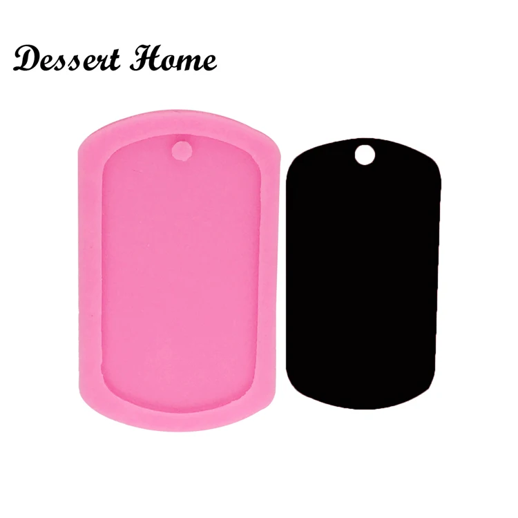 DY0054 DIY формы для эпоксидной смолы 4 9 см * 2 7 Dog tag этикетки пресс форм брелок