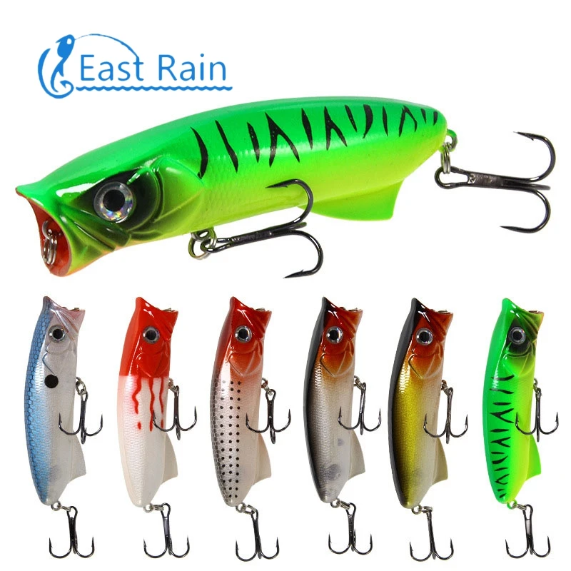 

East Rain 8cm 11.3g 3pcs/lot Topwater Popper Fishing Lures hard bait fishing tackle Crankbait Wobblers Free shipping