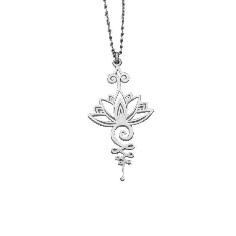 

Женское ожерелье с подвеской в виде лотоса