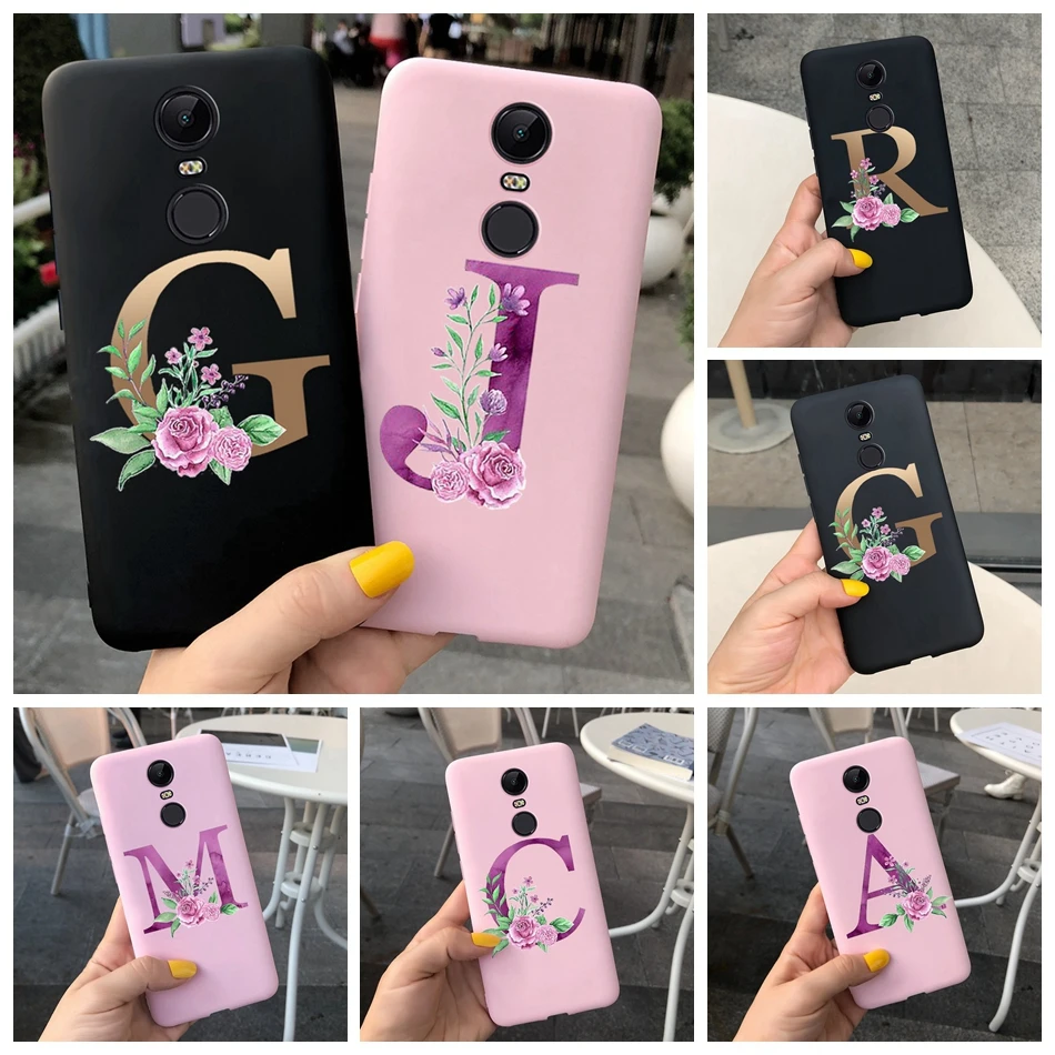 Силиконовый чехол с буквами алфавита для Xiaomi Redmi Note 4X 4 глобальная версия чехлы