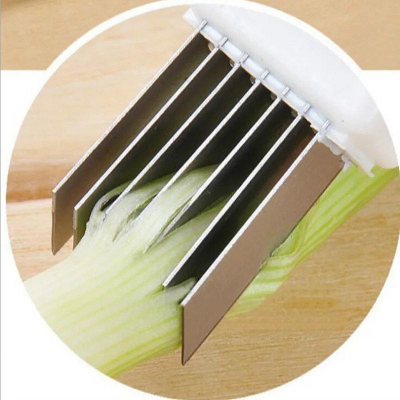 

2022 best seller 1 pcs Stainless Steel Green Onions Cutter Green Spring Onion Slicer Device Vegetable Shredder Slicer Cutter