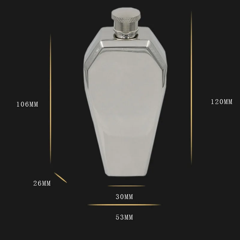 Творческие утолщение 304 Нержавеющая сталь бутылки вина 3 oz русский маленькие на с