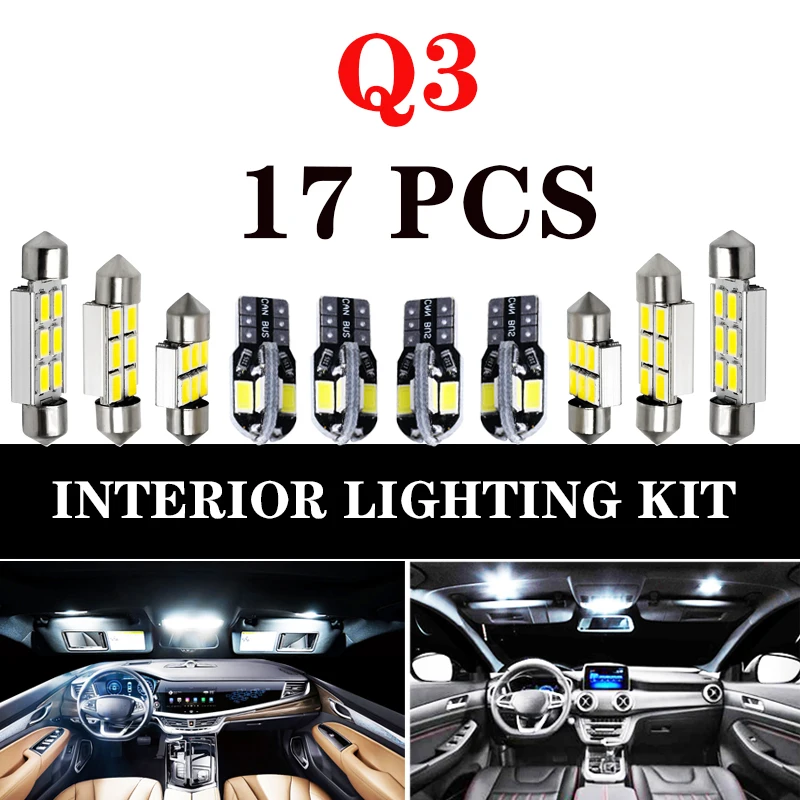 100% Белая светодиодная лампа Canbus без ошибок комплект для освесветильник салона