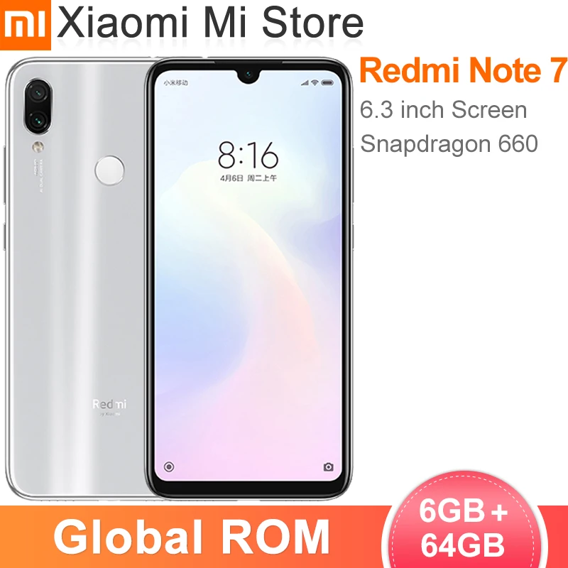 Xiaomi Redmi Note 7 смартфон с 5 дюймовым дисплеем ОЗУ 6 ГБ ПЗУ 64 4000 мАч 2340x1080|Смартфоны| |