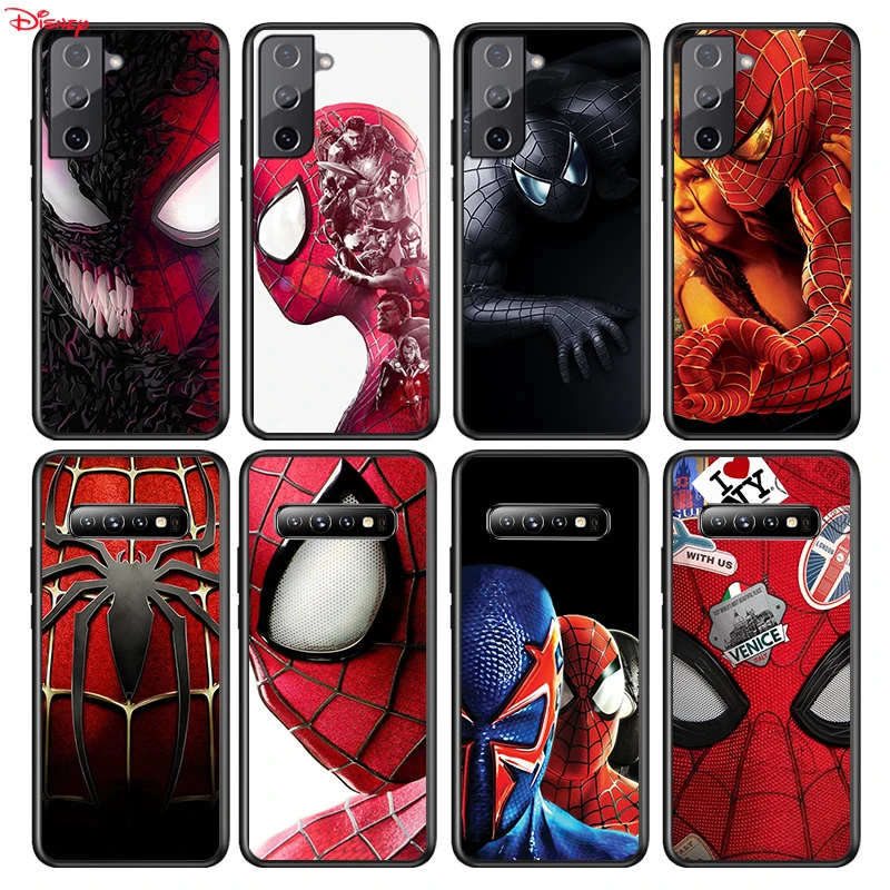 

Silicone Cover Marvel Spider Man For Samsung Galaxy S21 S20 FE Ultra S10 S10E Lite S9 S8 S7 Edge Plus Phone Case