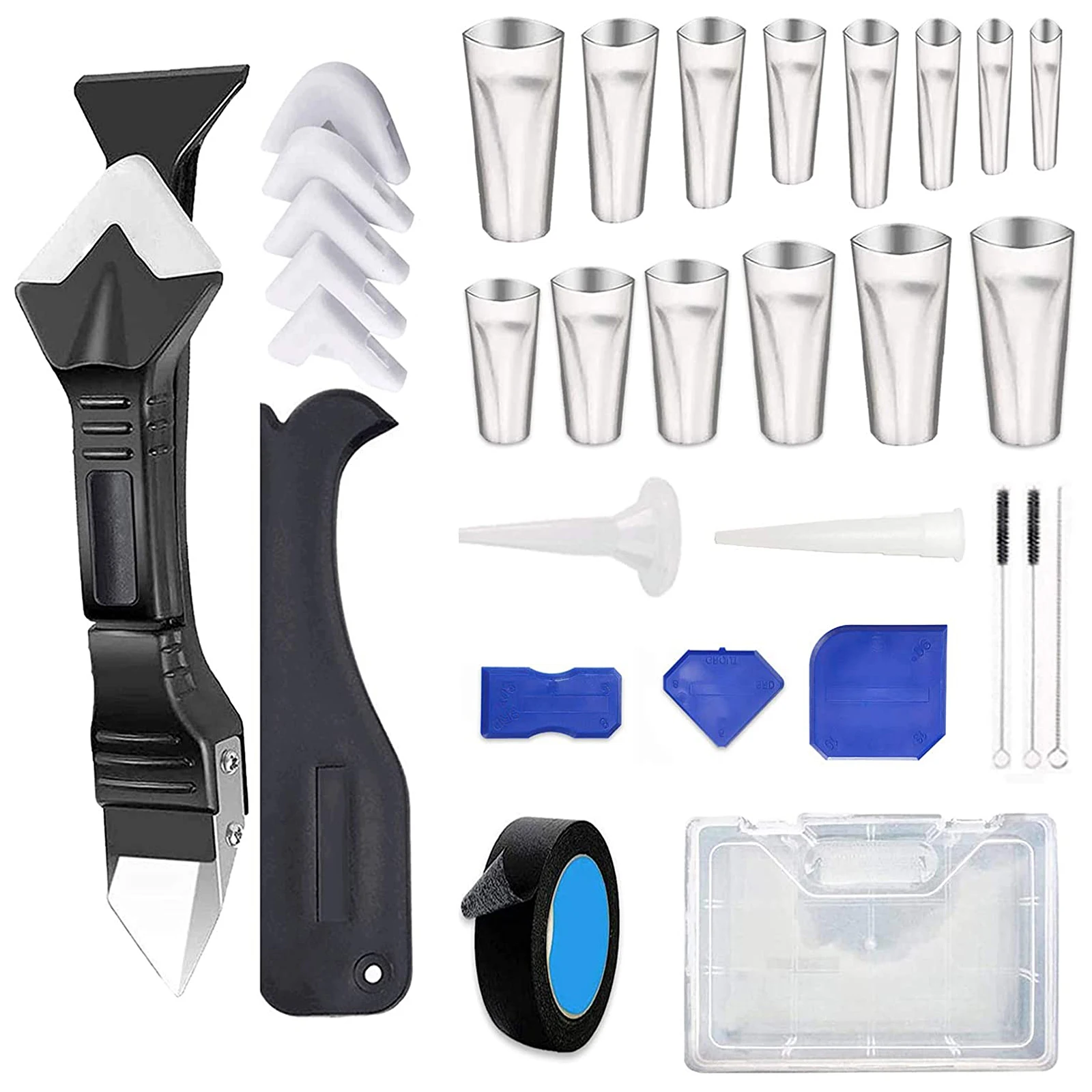 

1set Durable Silicone Glass Cement Kit Scraper Sealant Remover Tool Caulking Sealant Finishing Grrout Floor Mould Removal